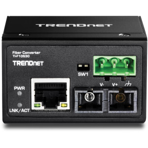 TRENDnet TI-F10S30 2-port Fast, Unmanaged Industrial Media Converter, 100Base-FX